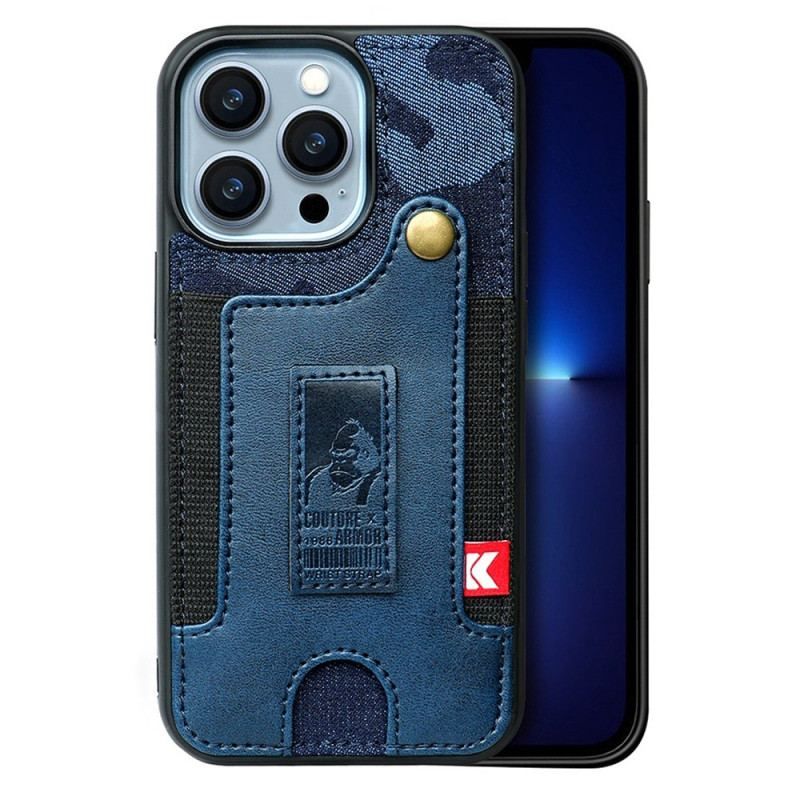 Cover iPhone 14 Pro Kortholder Og Jeansrem