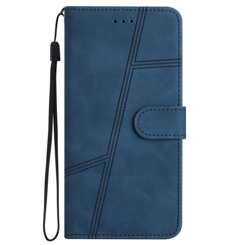 Flip Cover iPhone 14 Pro Med Snor Strappy Elegance Læderstil