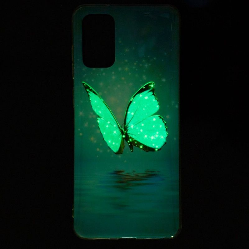 Cover for Samsung Galaxy S20 Plus / S20 Plus 5G Fluorescerende Blå Sommerfugl