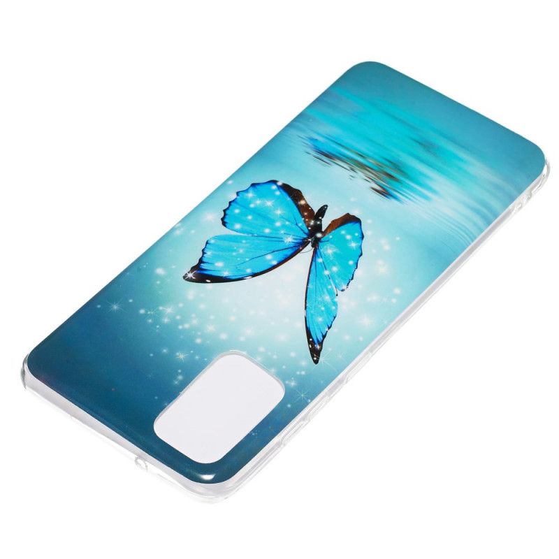 Cover for Samsung Galaxy S20 Plus / S20 Plus 5G Fluorescerende Blå Sommerfugl