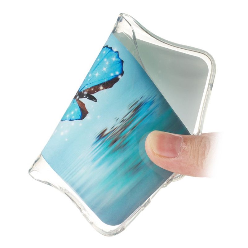 Cover for Samsung Galaxy S20 Plus / S20 Plus 5G Fluorescerende Blå Sommerfugl