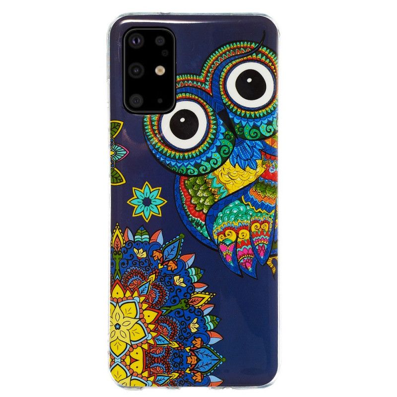 Cover for Samsung Galaxy S20 Plus / S20 Plus 5G Fluorescerende Mandala Ugle