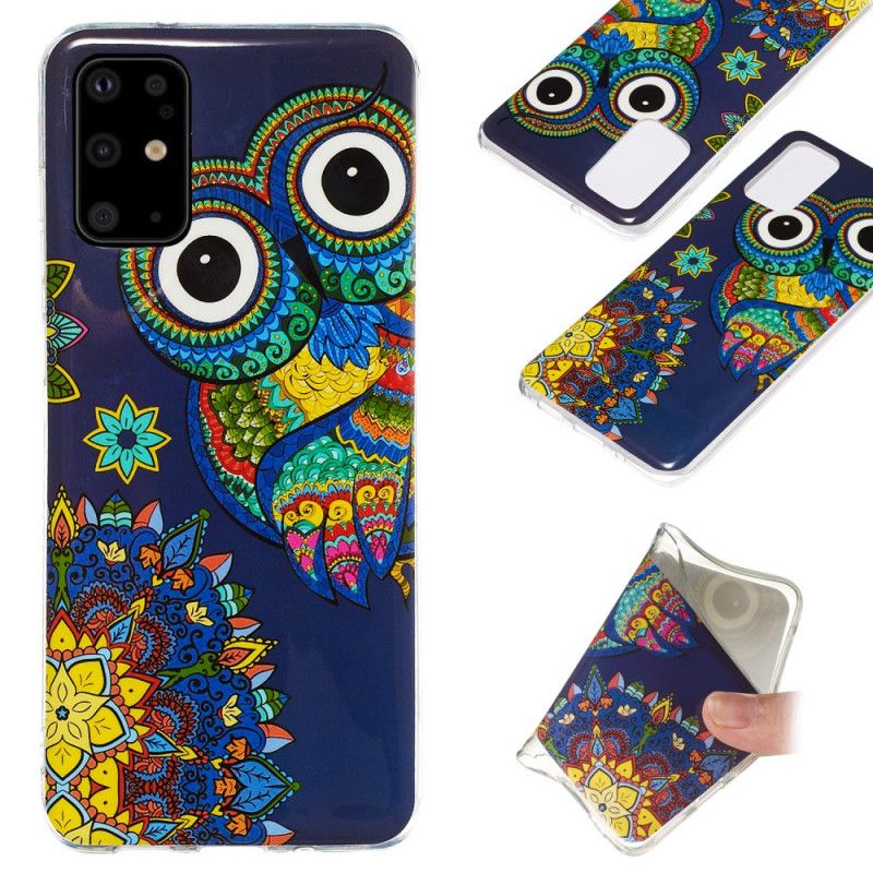 Cover for Samsung Galaxy S20 Plus / S20 Plus 5G Fluorescerende Mandala Ugle