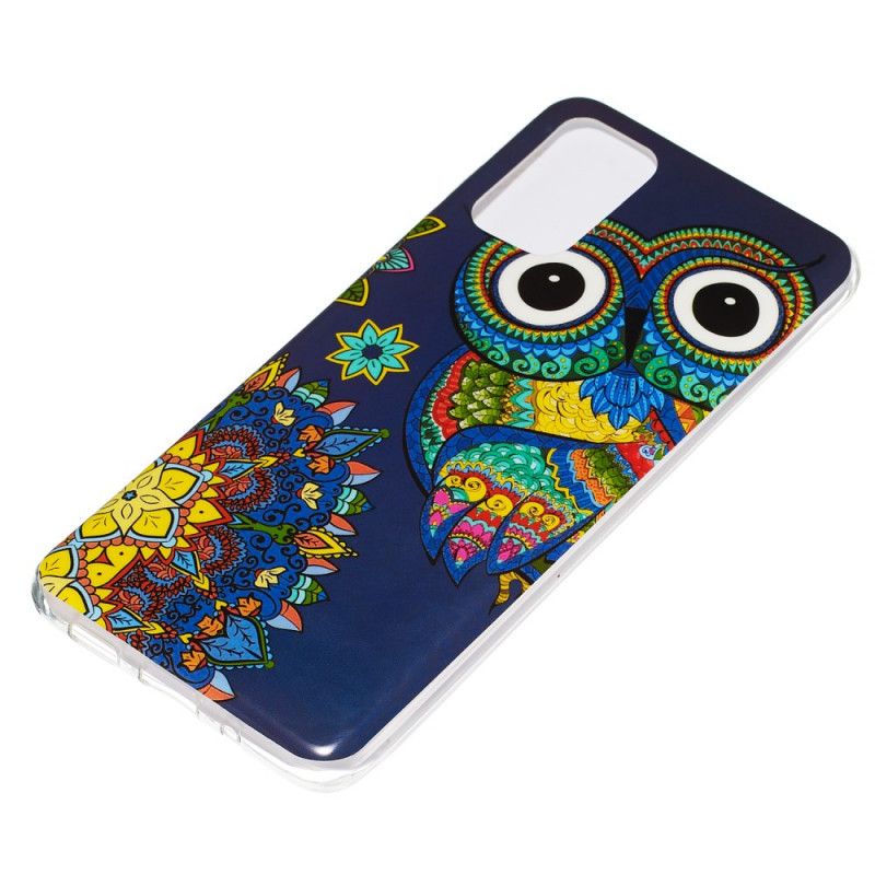 Cover for Samsung Galaxy S20 Plus / S20 Plus 5G Fluorescerende Mandala Ugle