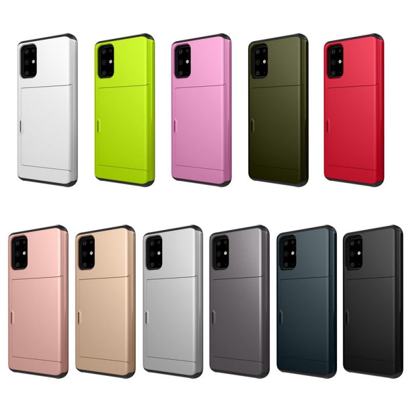 Cover for Samsung Galaxy S20 Plus / S20 Plus 5G Sort Stiv Prangende Kortholder