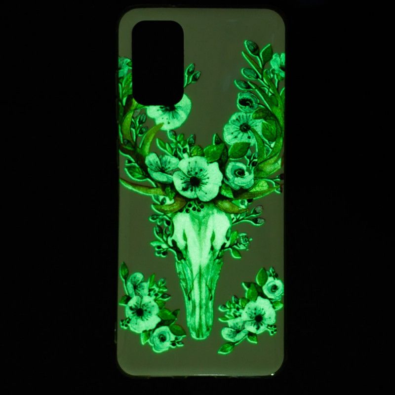 Cover Samsung Galaxy S20 Plus / S20 Plus 5G Mobilcover Fluorescerende Blomstrende Elg