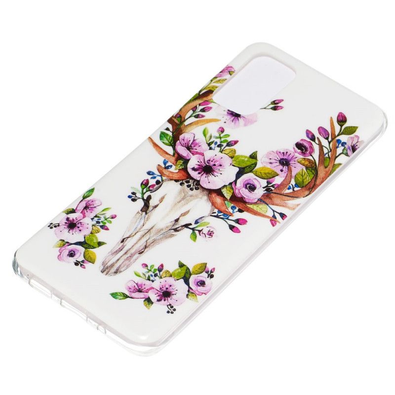 Cover Samsung Galaxy S20 Plus / S20 Plus 5G Mobilcover Fluorescerende Blomstrende Elg