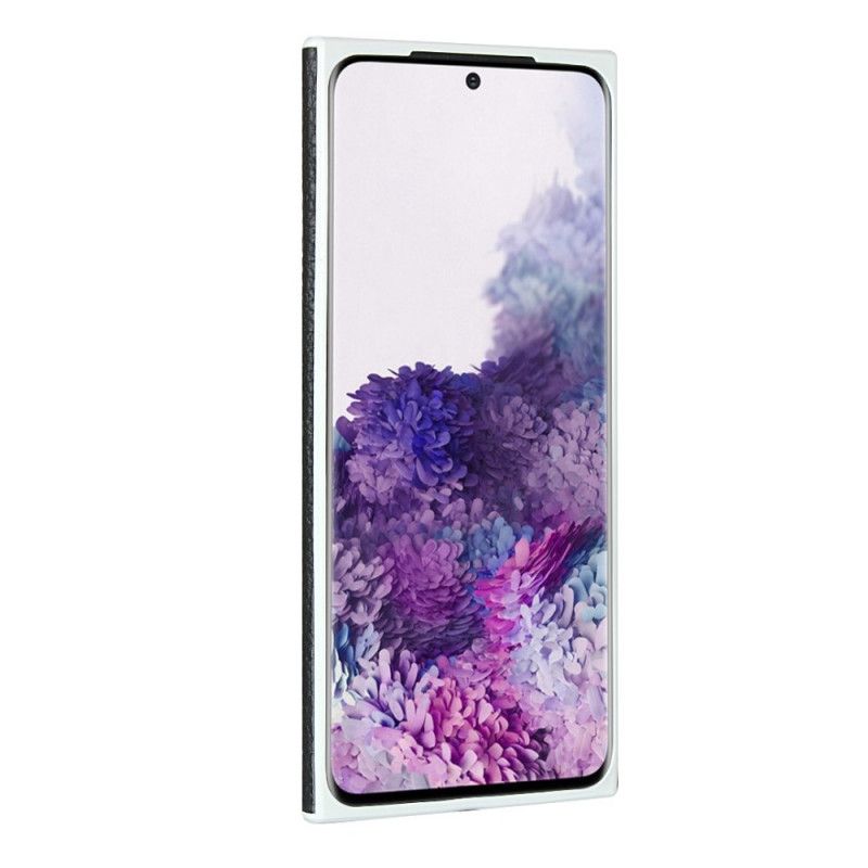 Cover Samsung Galaxy S20 Plus / S20 Plus 5G Sort Ægte Lychee Læder Med Rem