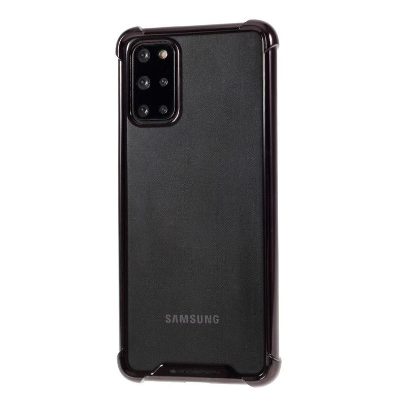 Cover Samsung Galaxy S20 Plus / S20 Plus 5G Sort Gennemsigtige Kanter Med Farvede Farvestoffer