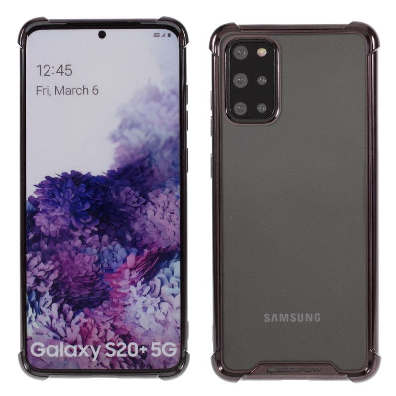 Cover Samsung Galaxy S20 Plus / S20 Plus 5G Sort Gennemsigtige Kanter Med Farvede Farvestoffer