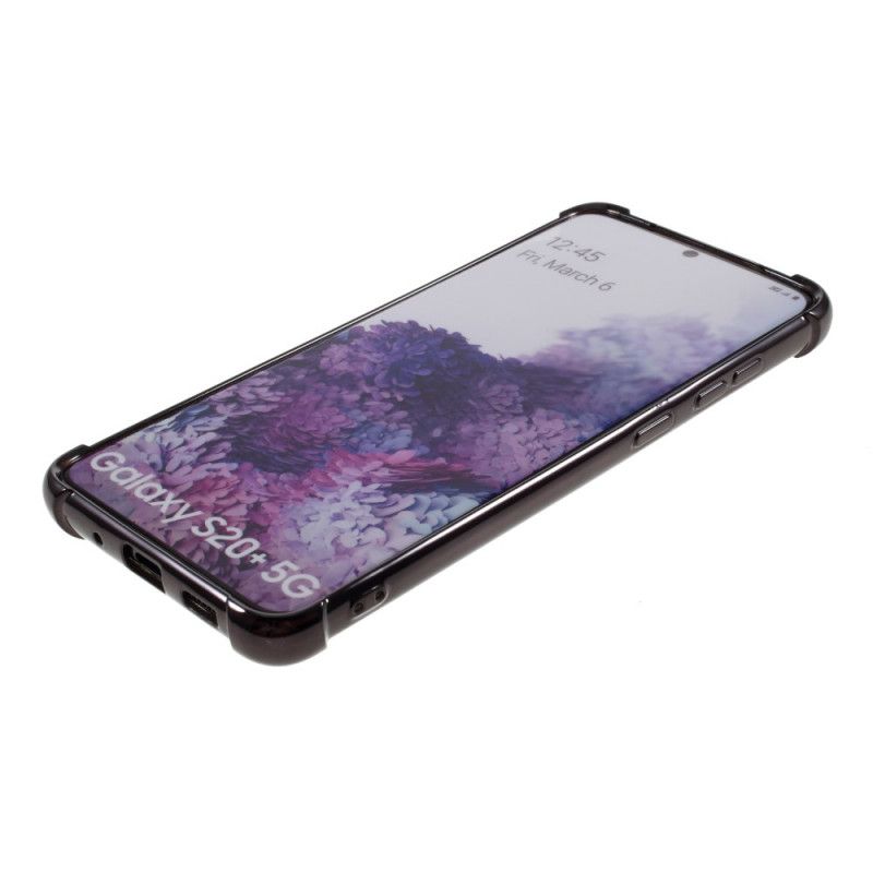 Cover Samsung Galaxy S20 Plus / S20 Plus 5G Sort Gennemsigtige Kanter Med Farvede Farvestoffer