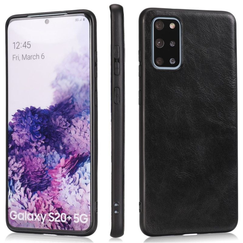 Cover Samsung Galaxy S20 Plus / S20 Plus 5G Sort Læderstil