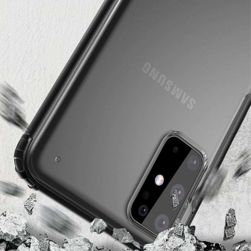 Cover Samsung Galaxy S20 Plus / S20 Plus 5G Sort Mobilcover Vævet Med Farvede Kanter