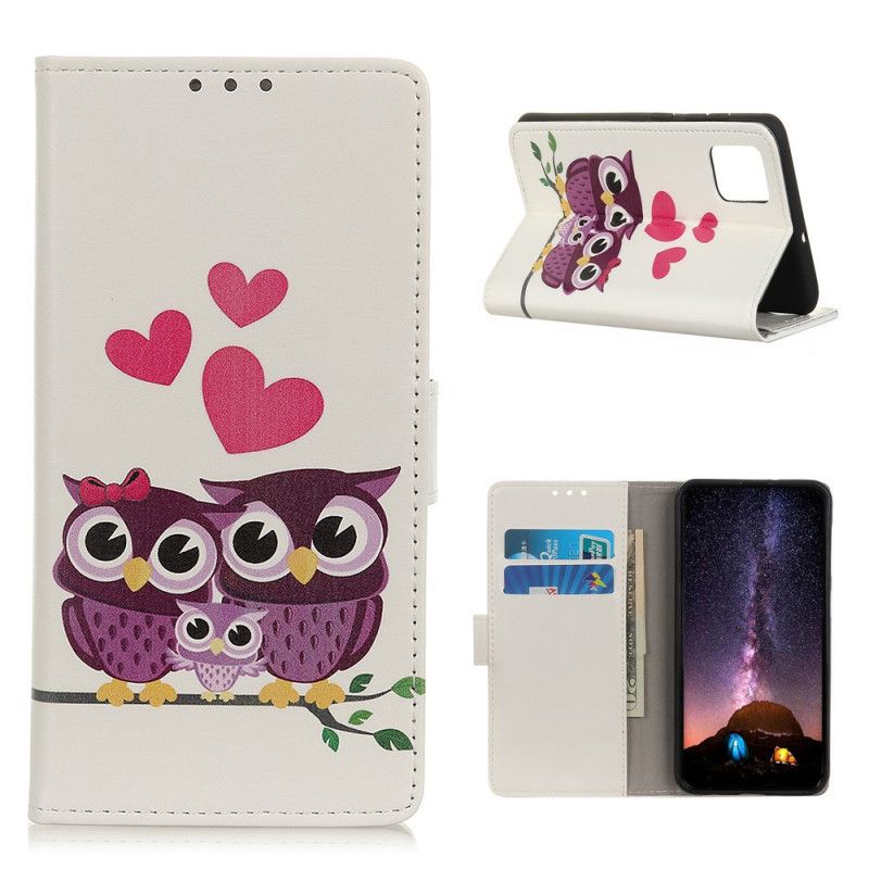 Flip Cover Læder for Samsung Galaxy S20 Plus / S20 Plus 5G Familie Af Ugler