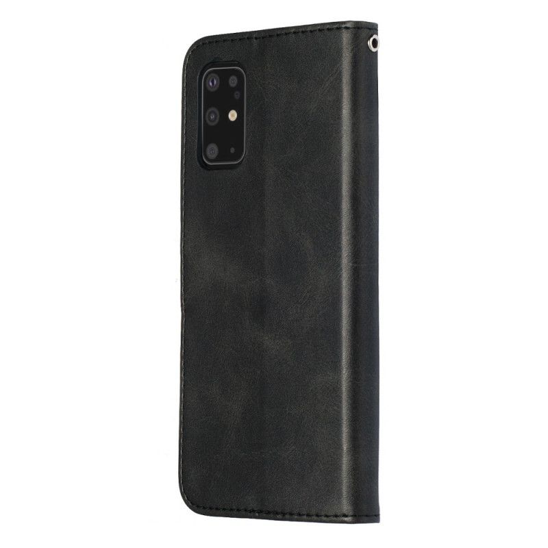 Flip Cover Læder for Samsung Galaxy S20 Plus / S20 Plus 5G Mørkeblå Vintage Møntpung