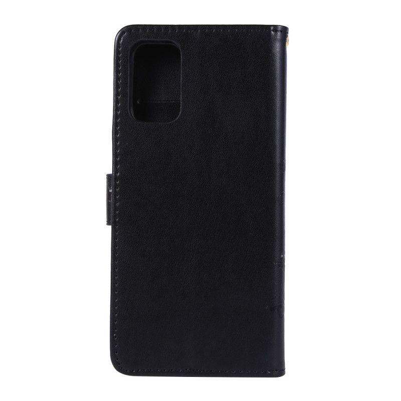 Flip Cover Læder for Samsung Galaxy S20 Plus / S20 Plus 5G Sort Fortryllede Sommerfugle