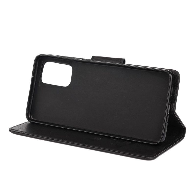 Flip Cover Læder for Samsung Galaxy S20 Plus / S20 Plus 5G Sort Kun Sommerfugle Med Rem