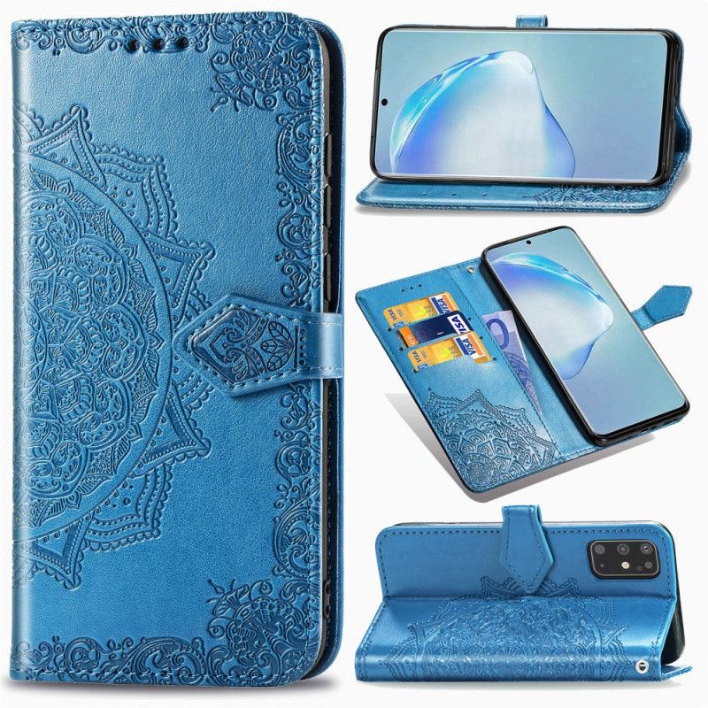 Flip Cover Læder for Samsung Galaxy S20 Plus / S20 Plus 5G Sort Mandala I Middelalderen