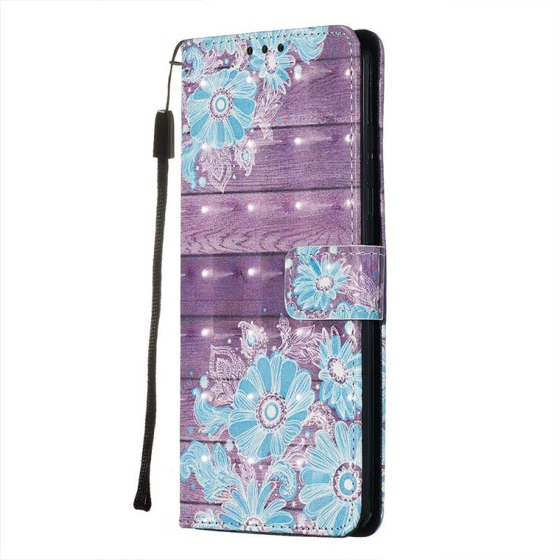 Flip Cover Læder Samsung Galaxy S20 Plus / S20 Plus 5G Blå Blomster Beskyttelse