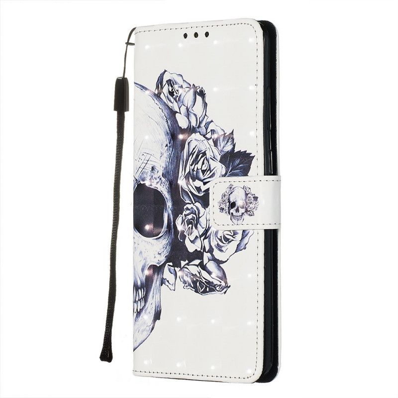 Flip Cover Læder Samsung Galaxy S20 Plus / S20 Plus 5G Blomstret Kranium Original