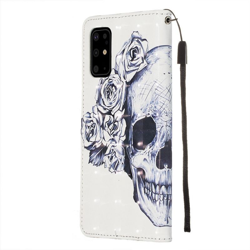 Flip Cover Læder Samsung Galaxy S20 Plus / S20 Plus 5G Blomstret Kranium Original