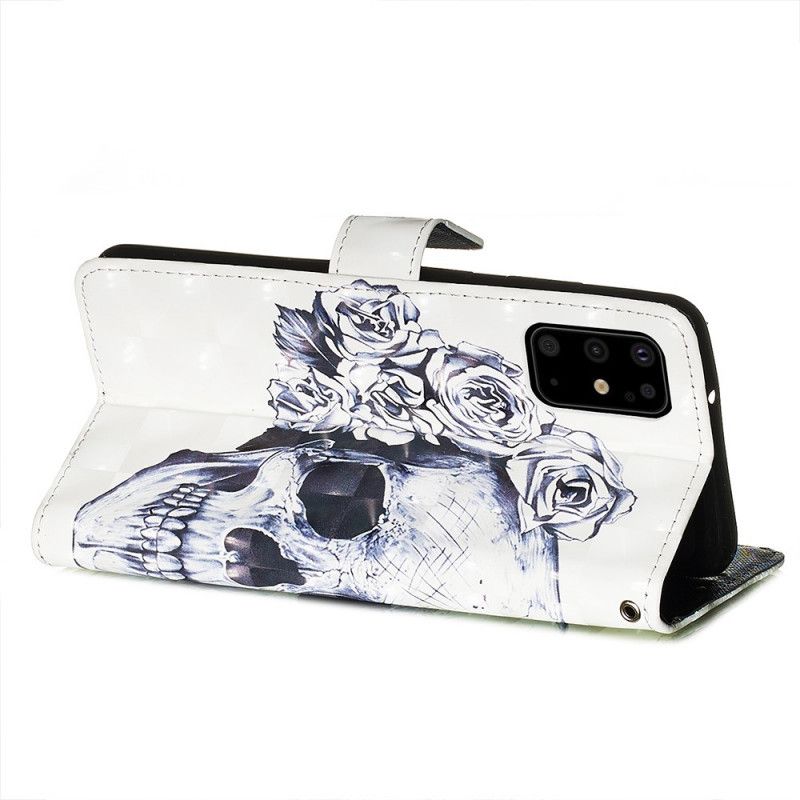 Flip Cover Læder Samsung Galaxy S20 Plus / S20 Plus 5G Blomstret Kranium Original