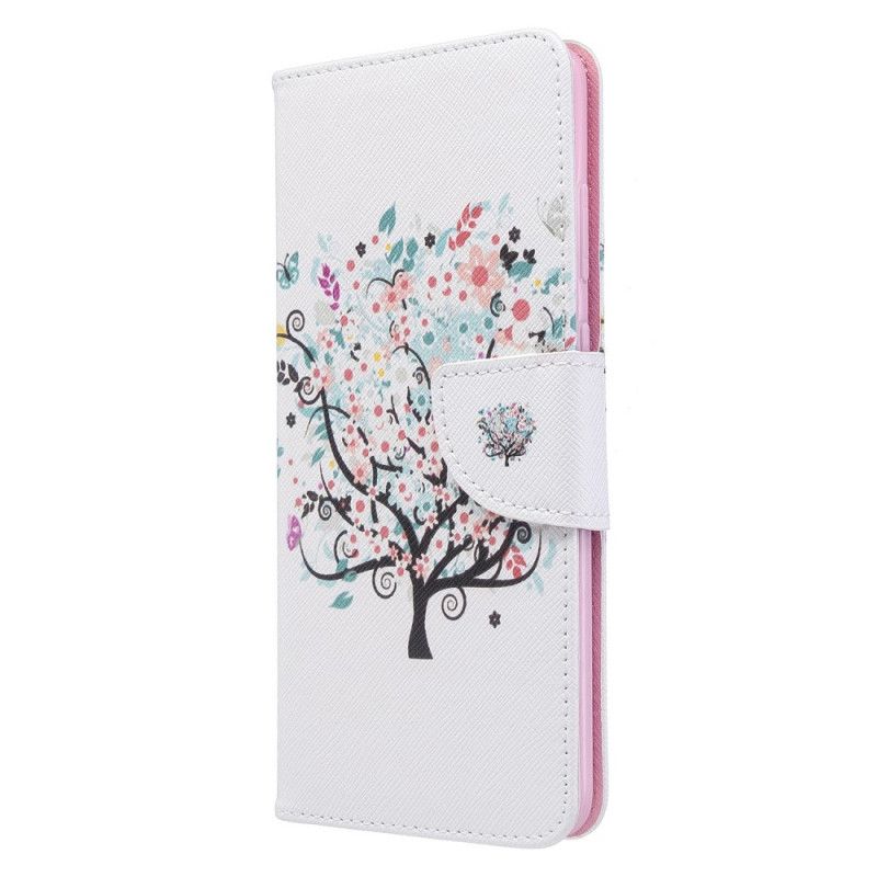 Flip Cover Læder Samsung Galaxy S20 Plus / S20 Plus 5G Blomstret Træ Beskyttelse