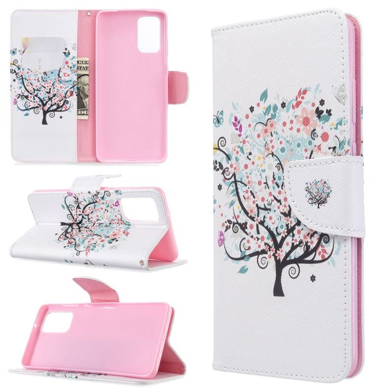 Flip Cover Læder Samsung Galaxy S20 Plus / S20 Plus 5G Blomstret Træ Beskyttelse