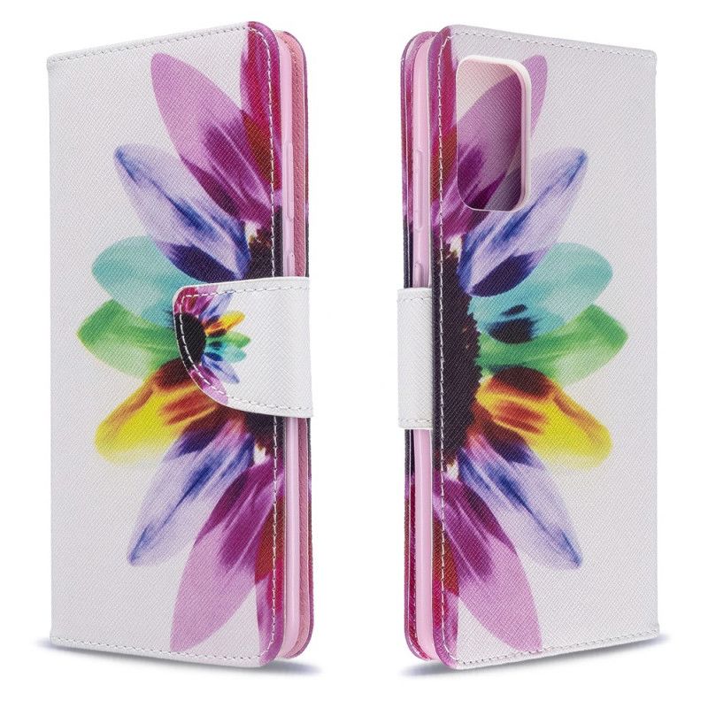 Flip Cover Samsung Galaxy S20 Plus / S20 Plus 5G Akvarelblomst