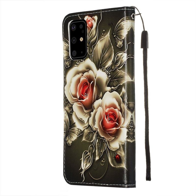 Flip Cover Samsung Galaxy S20 Plus / S20 Plus 5G Gyldne Roser