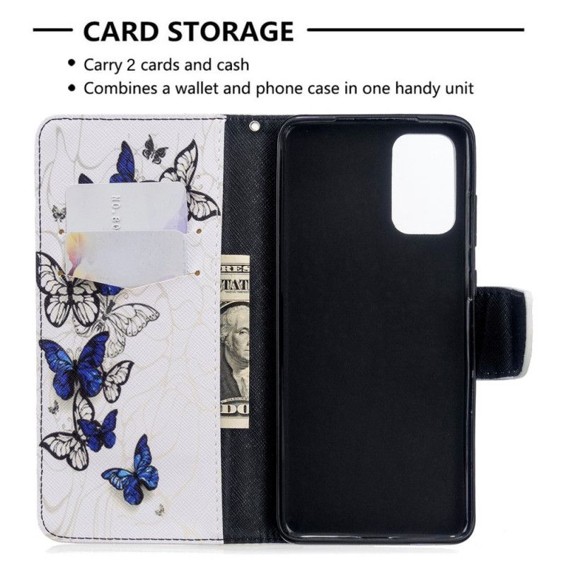 Flip Cover Samsung Galaxy S20 Plus / S20 Plus 5G Sort Kongesommerfugle