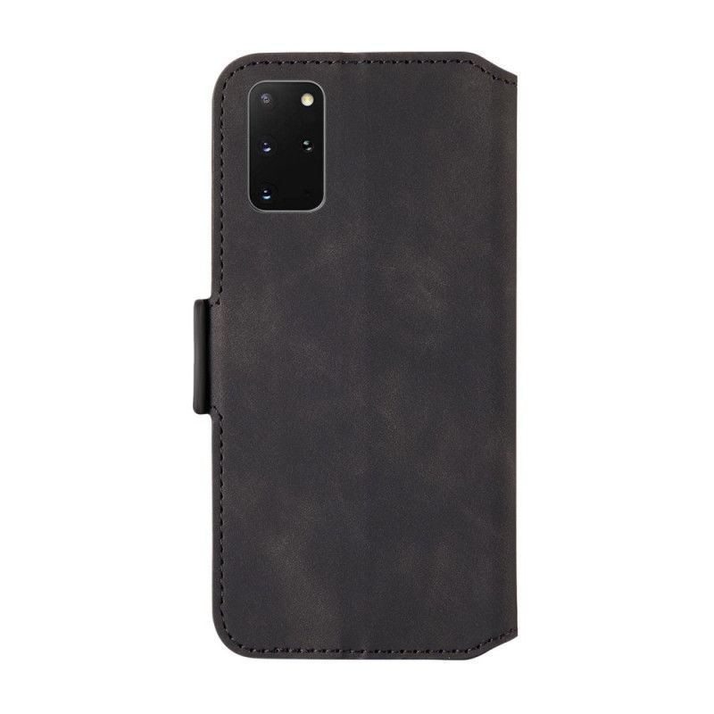 Flip Cover Samsung Galaxy S20 Plus / S20 Plus 5G Sort To-Tone Lodret Linje