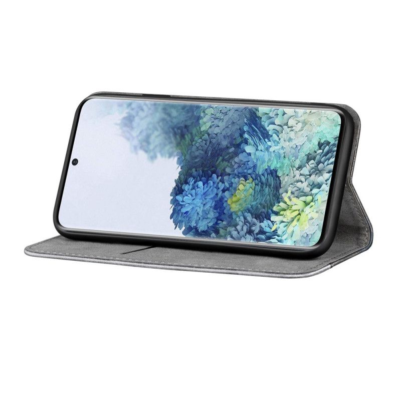 Læder Cover for Samsung Galaxy S20 Plus / S20 Plus 5G Grå Tofarvet Lædereffekt