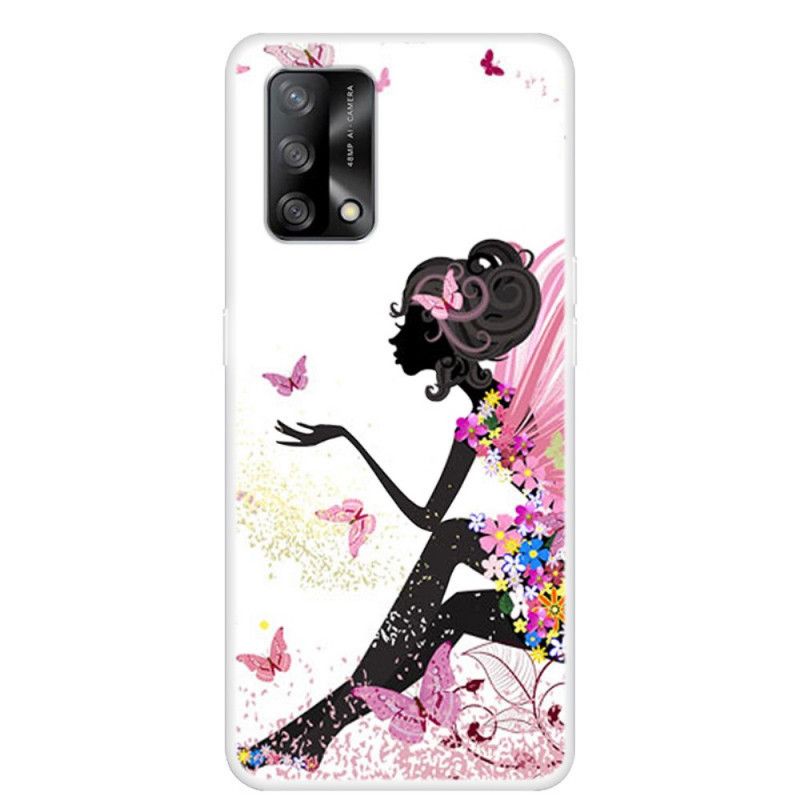 Cover Oppo A74 4g Blomsterfe