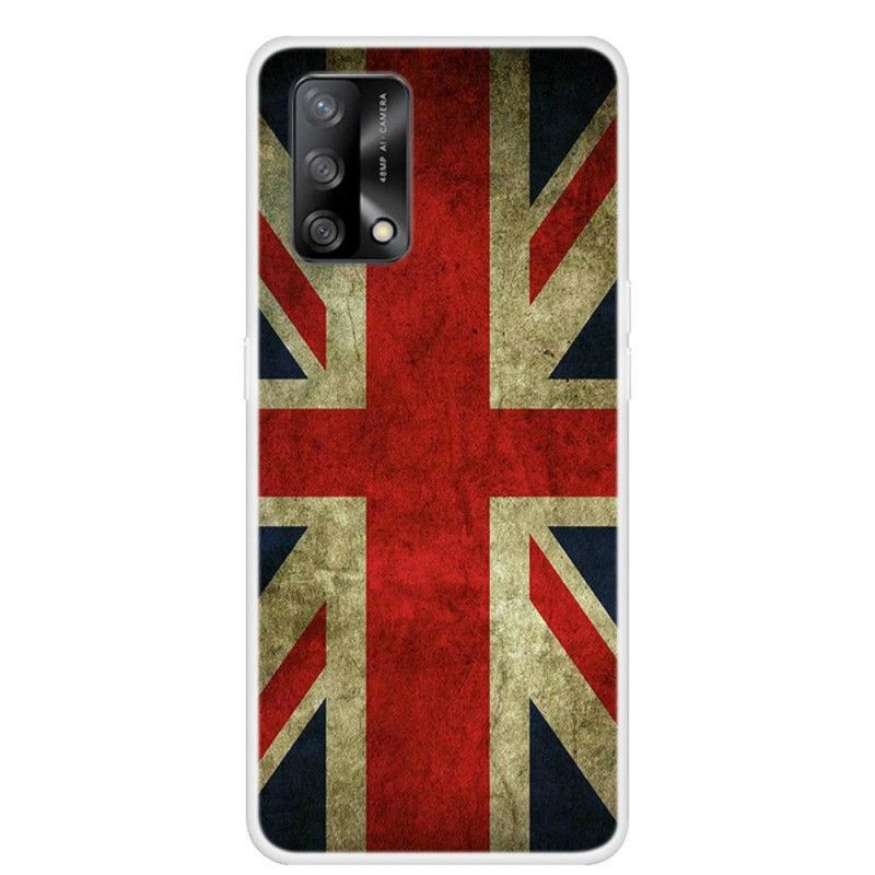 Cover Oppo A74 4g Engelsk Flag