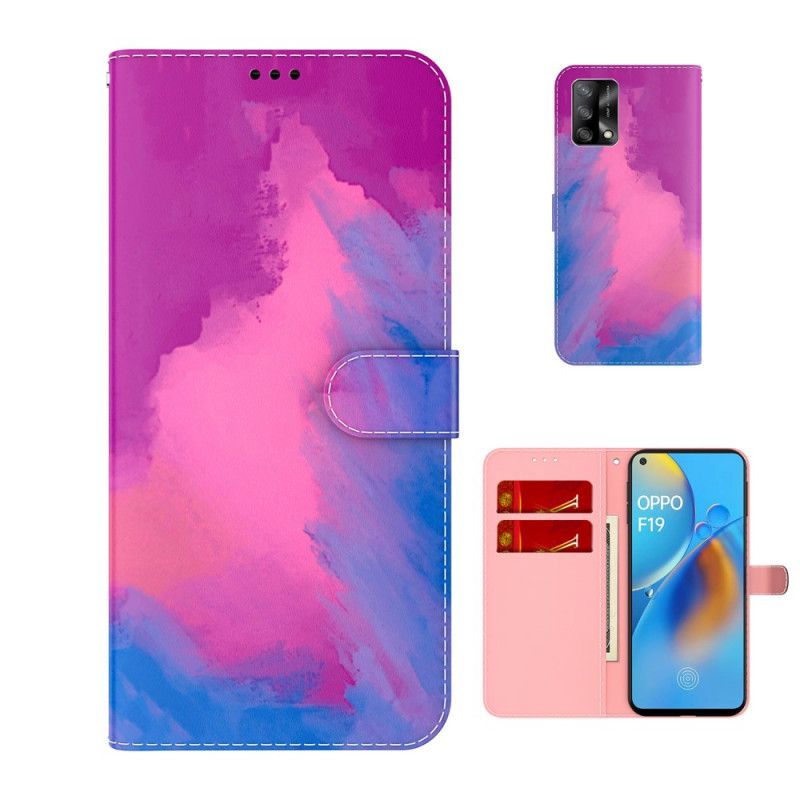 Flip Cover Oppo A74 4g Akvarel