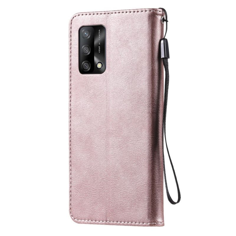 Flip Cover Oppo A74 4g Lædereffekt Strappy