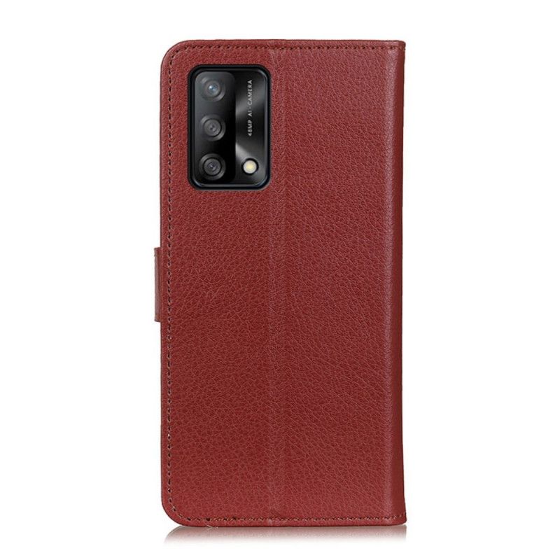 Flip Cover Til Oppo A74 4g Traditionelt Litchi