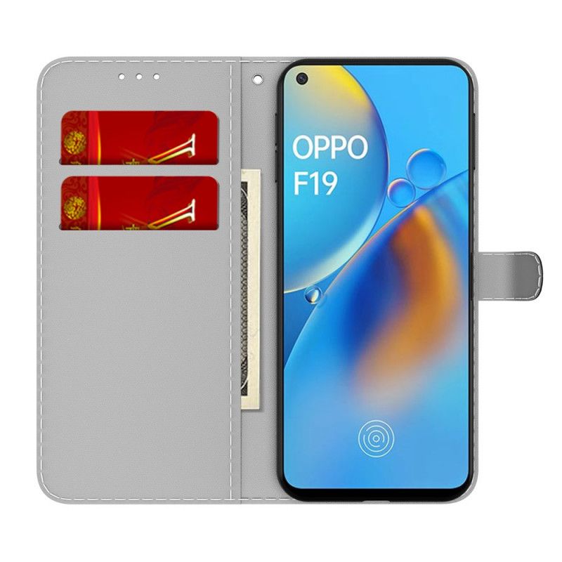 Læder Cover Oppo A74 4g Abstrakt Mønster