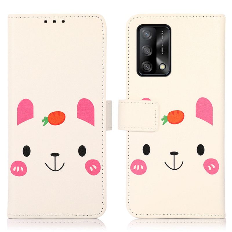 Læder Cover Oppo A74 4g Sjov Tegneserie