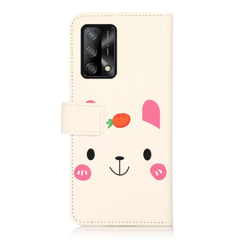 Læder Cover Oppo A74 4g Sjov Tegneserie