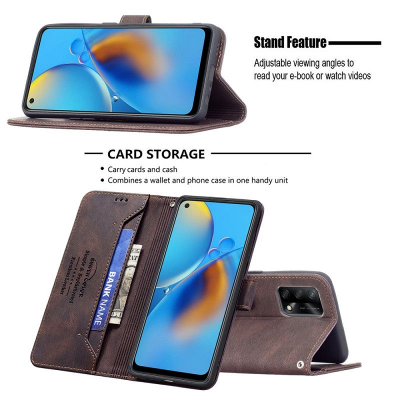 Læder Cover Oppo A74 4g Telefon Etui Rfid Binfen Farve