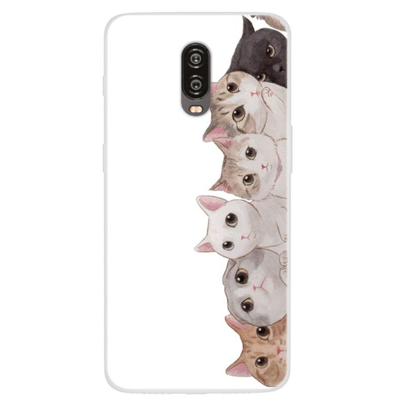 Cover OnePlus 6T Lyttende Katte Original