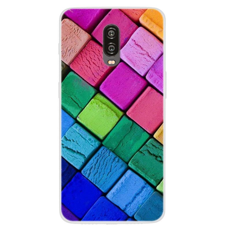 Cover OnePlus 6T Mobilcover Farvede Blokke