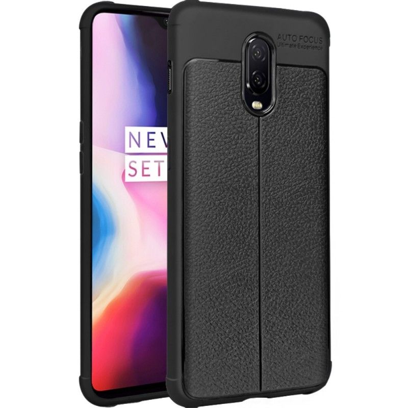 Cover OnePlus 6T Sort Imak Kunstlædersting