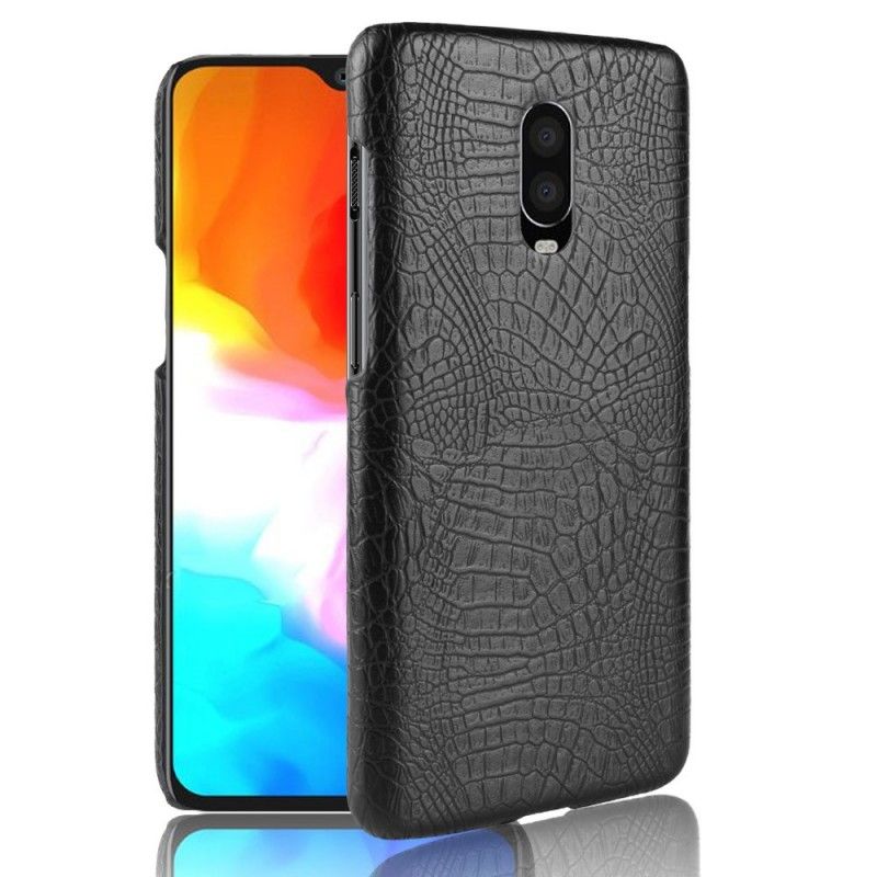 Cover OnePlus 6T Sort Krokodillehudeffekt Original