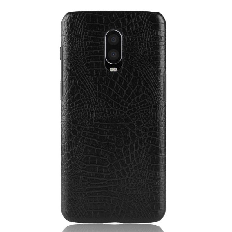 Cover OnePlus 6T Sort Krokodillehudeffekt Original