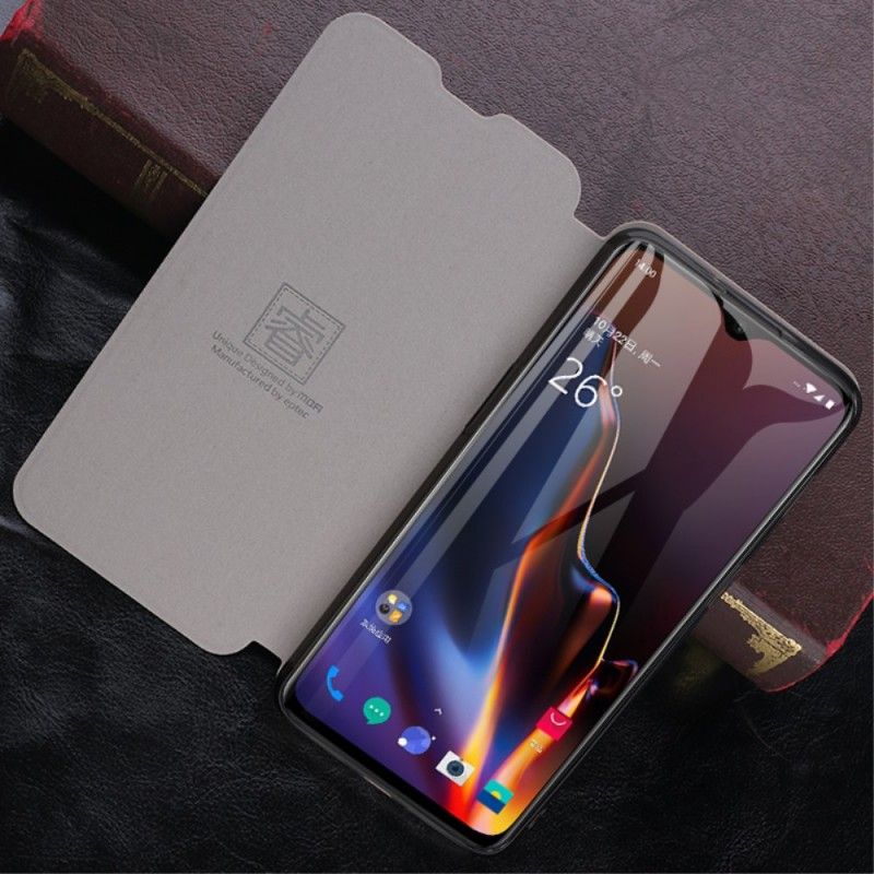 Læder Cover OnePlus 6T Lyseblå Mofi