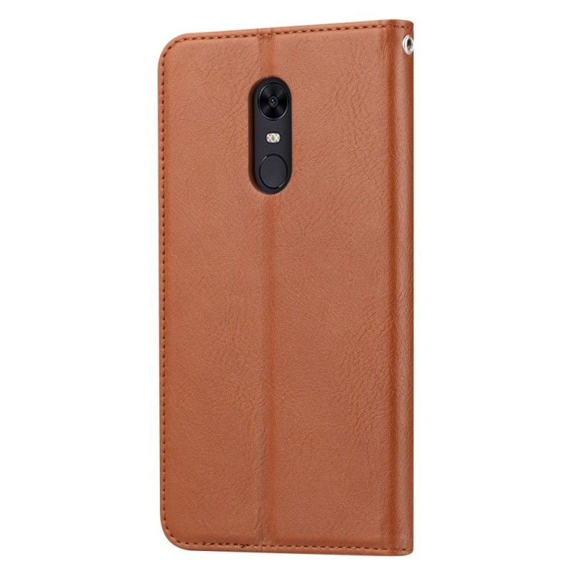 Læder Cover OnePlus 6T Sort Kortholder I Kunstlæder Original