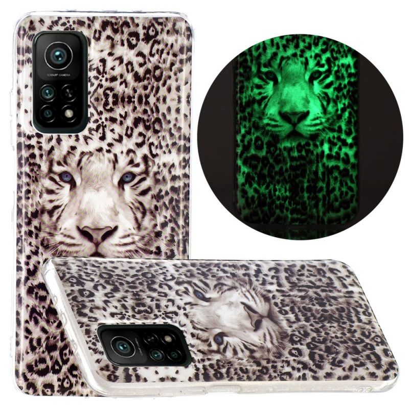 Cover for Xiaomi Mi 10T / 10T Pro Fluorescerende Leopard